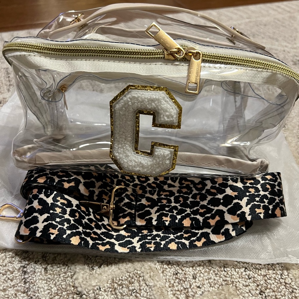 Clear bag with initial “C” New